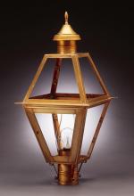 Northeast Lantern 1013-AC-LT3-FST - Post Antique Copper 3 Candelabra Sockets Frosted Glass
