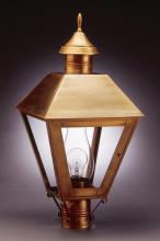 Northeast Lantern 1113-DAB-LT3-FST - Post Dark Antique Brass 3 Candelabra Sockets Frosted Glass