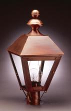 Northeast Lantern 1123-AC-LT3-FST - Post Antique Copper 3 Candelabra Sockets Frosted Glass