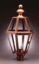 Northeast Lantern 1623-AB-CIM-CLR - Post Antique Brass Medium Base Socket With Chimney Clear Glass