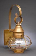 Northeast Lantern 2521-AB-MED-CLR - Caged Onion Wall Antique Brass Medium Base Socket Clear Glass