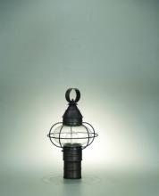 Northeast Lantern 2523-VG-MED-CLR - Caged Onion Post Verdi Gris Medium Base Socket Clear Glass