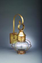 Northeast Lantern 2531-AB-MED-CLR - Caged Onion Wall Antique Brass Medium Base Socket Clear Glass