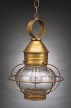 Northeast Lantern 2532-DAB-MED-CLR - Caged Onion Hanging Dark Antique Brass Medium Base Socket Clear Glass
