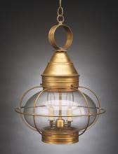 Northeast Lantern 2572-DB-MED-CLR - Caged Onion Hanging Dark Brass Medium Base Socket Clear Glass