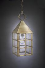 Northeast Lantern 7142-VG-LT2-CLR - Pyramid Top H-Bars Hanging Verdi Gris 2 Candelabra Sockets Clear Glass