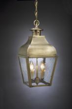 Northeast Lantern 7632-VG-MED-CLR - Curved Top Hanging Verdi Gris Medium Base Socket Clear Glass