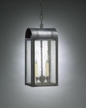 Northeast Lantern 8032-AB-LT2-CLR - Culvert Top Hanging Antique Brass 2 Candelabra Sockets Clear Glass