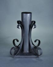 Northeast Lantern PM03-AB - Antique Brass Pier Mount, Tall With Scroll Work.  Pipe 13"  Box 7 1/2" Width of scroll wor