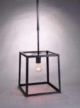 Northeast Lantern ST1213-RB-MED-CLR - Square Trapezoid Hanging Raw Brass Medium Base Socket Clear Glass