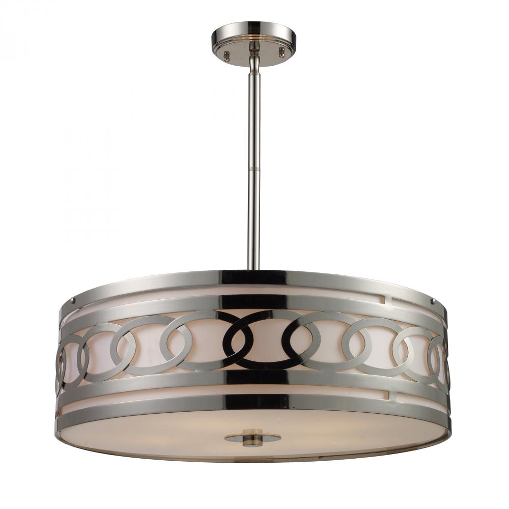 Zarah 5 Light Pendant In Polished Nickel