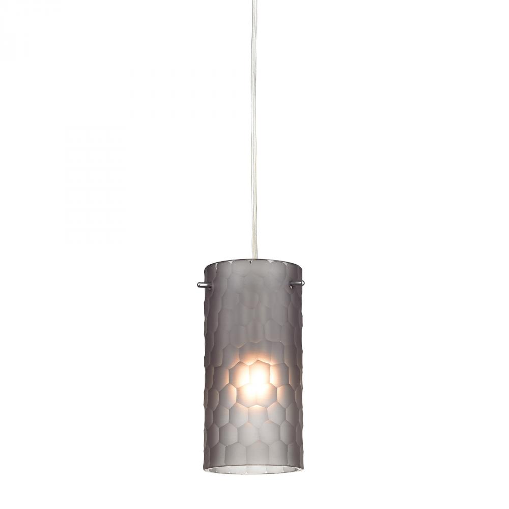 Synthesis 1 Light Pendant In Satin Nickel And Fr
