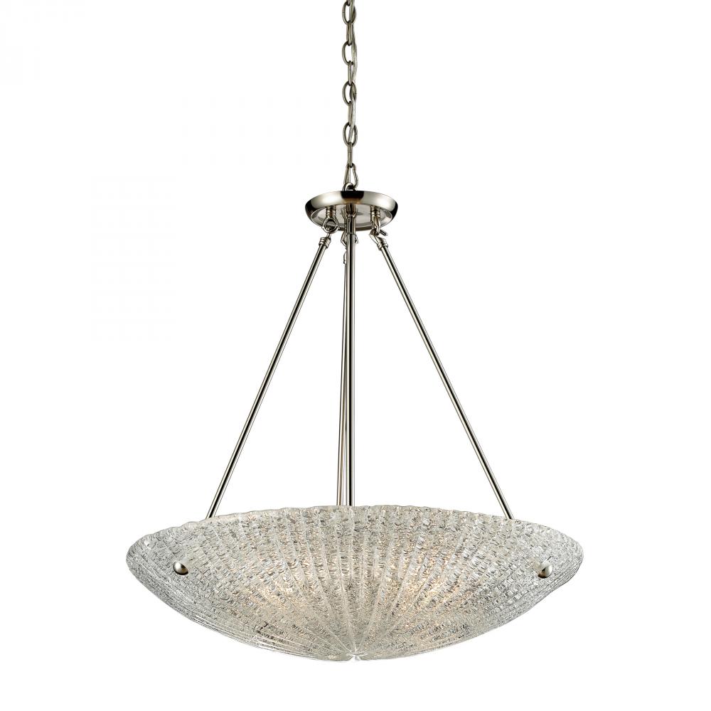 Luminese 4 Light Pendant In Satin Nickel