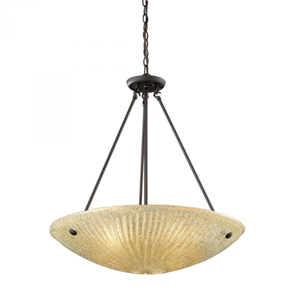 Luminese 4 Light Pendant In Aged Bronze