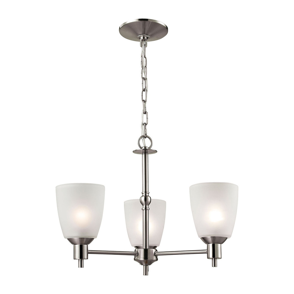 Thomas - Jackson 20'' Wide 3-Light Chandelier - Brushed Nickel