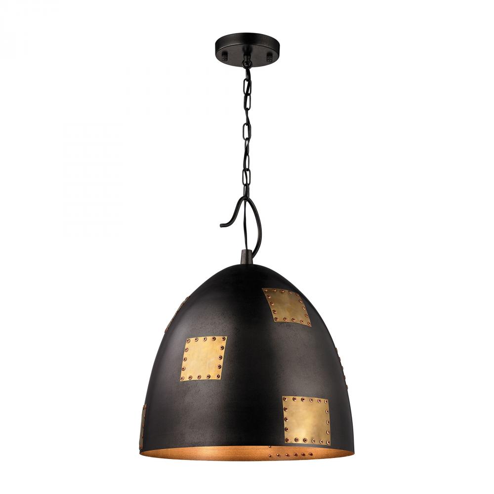 Strasburg 3 Light Pendant In Weathered Iron And