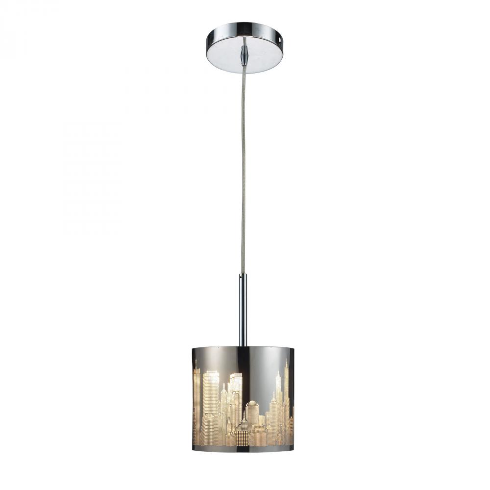 Skyline 1 Light Pendant In Polished Stainless St