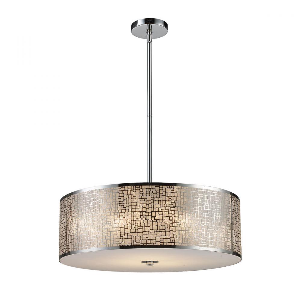 Medina 5-Light Chandelier in Polished Stainless Steel