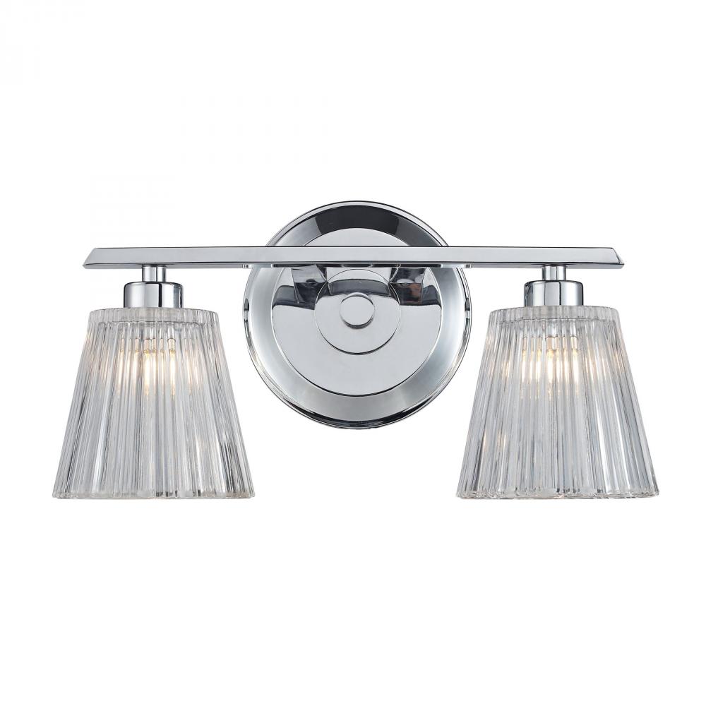 Calais 2-Light Vanity in Polished Chrome