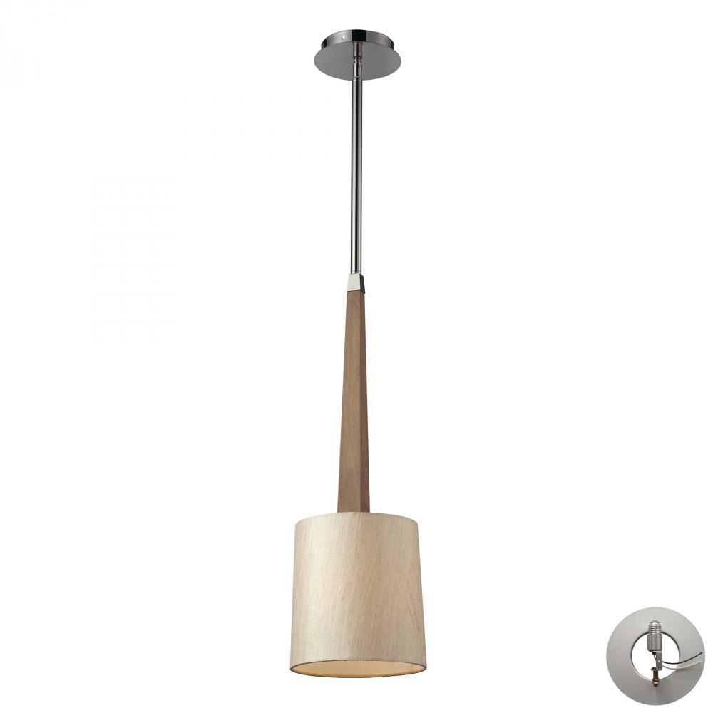Jorgenson 1 Light Pendant In Polished Nickel And