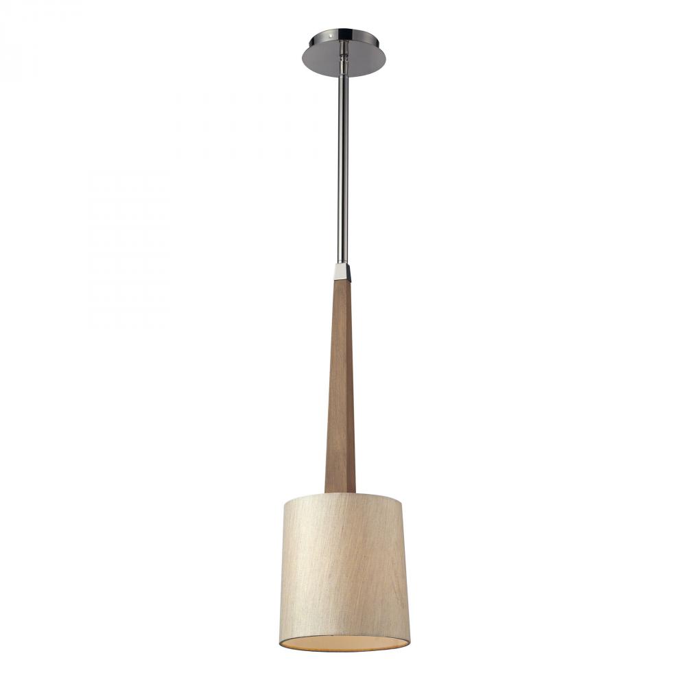 Jorgenson 1 Light Pendant In Polished Nickel And