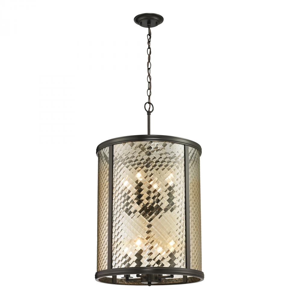 Chandler Collection 8 light pendant in Oil Rubbed Bronze