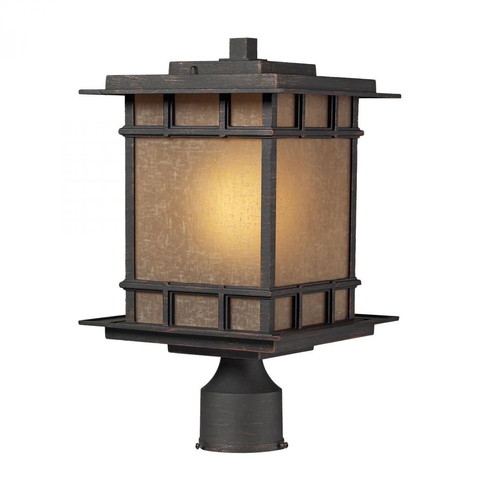 Newlton 1 Light Outdoor Post Lamp In Weathered C