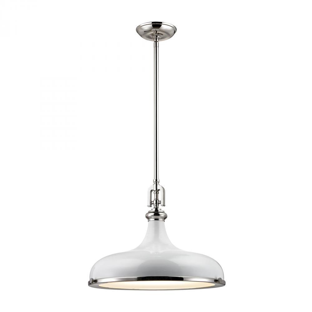 Rutherford 1 Light Pendant In Polished Nickel An