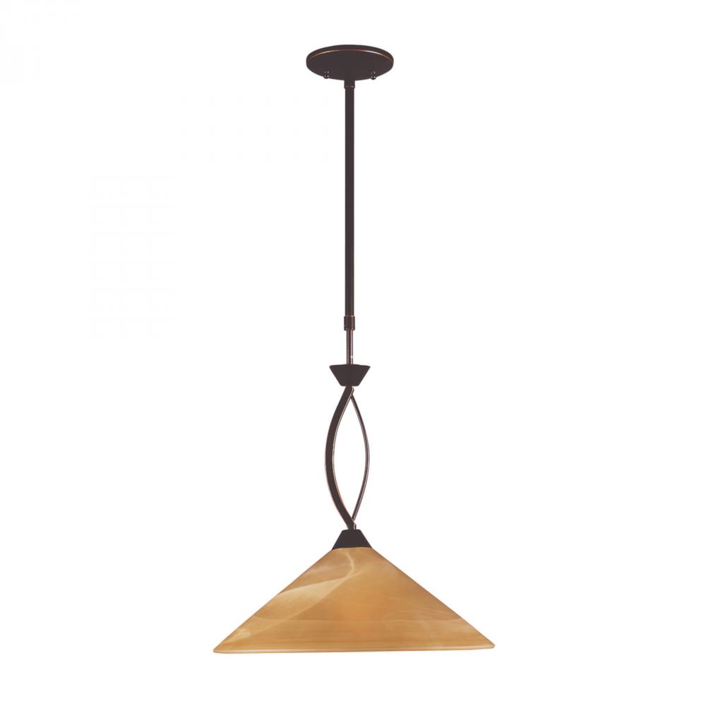 Elysburg 1 Light Pendant In Aged Bronze And Tea