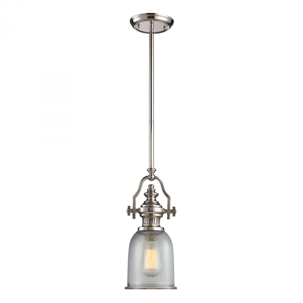 Chadwick 1 Light Pendant In Polished Nickel And