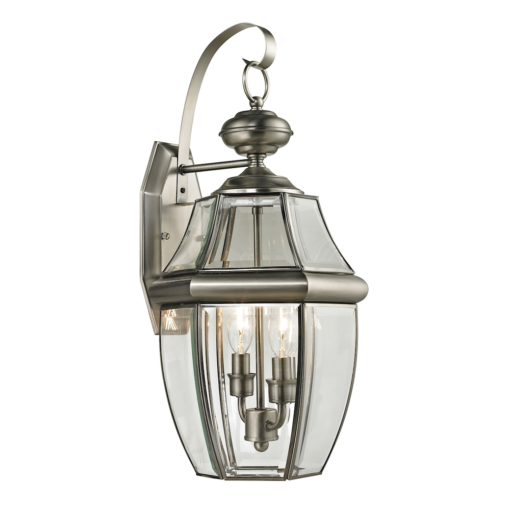 Thomas - Ashford 21'' High 2-Light Outdoor Sconce - Antique Nickel