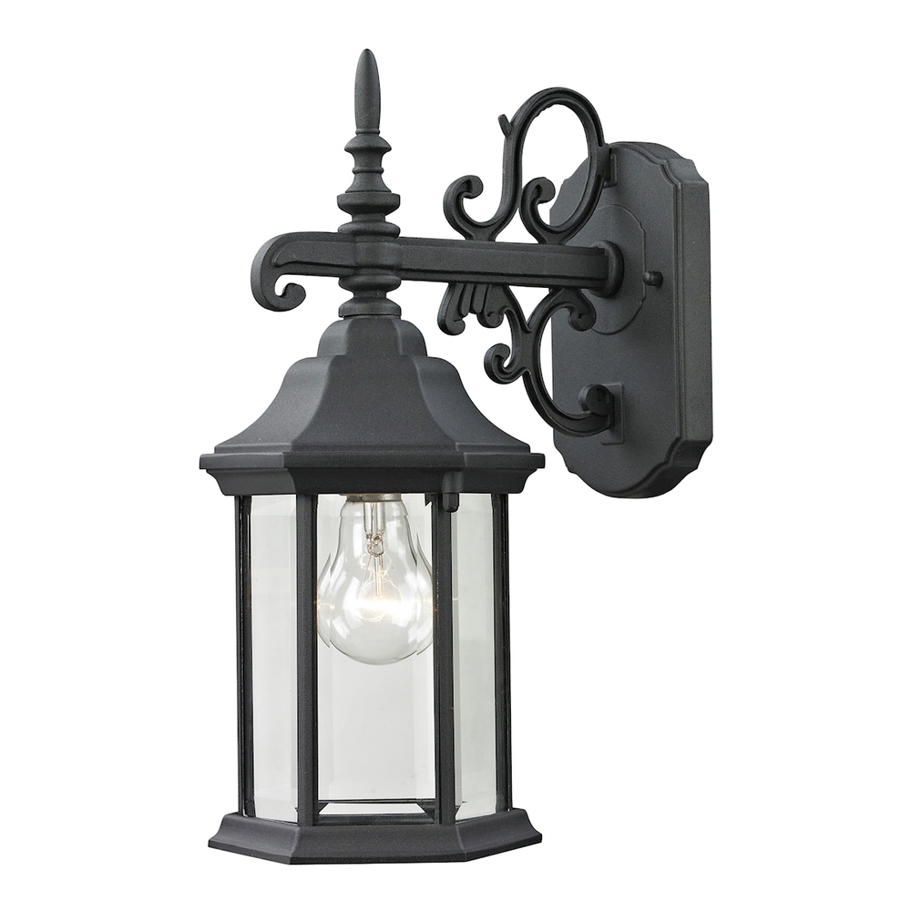 Thomas - Spring Lake 15'' High 1-Light Outdoor Sconce - Matte Textured Black