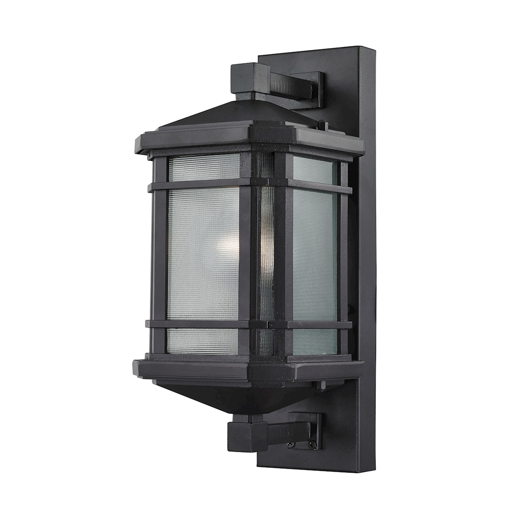 Lowell 1-Light Outdoor Wall Lamp in Matte Black