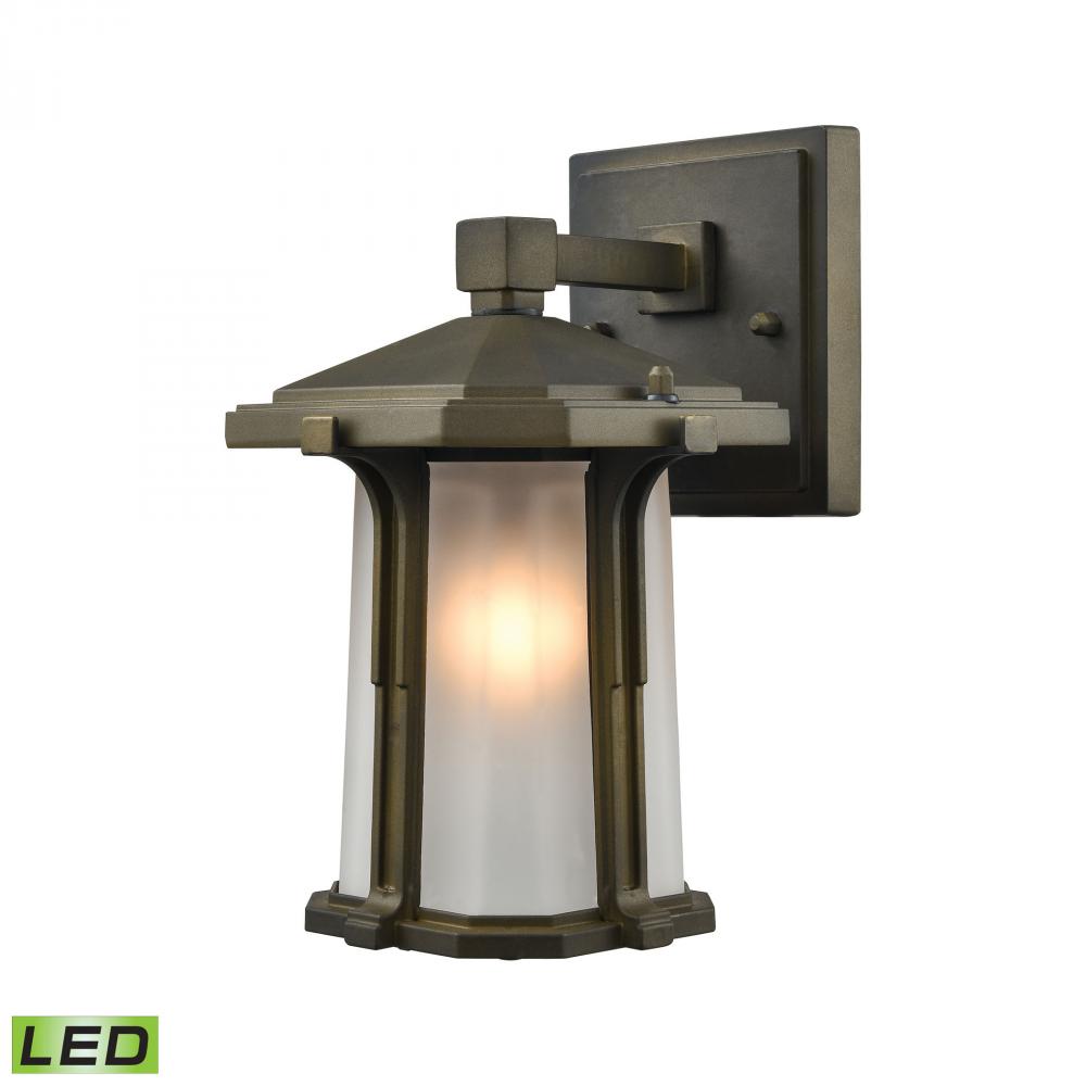 Brighton 1-Light Outdoor Wall Lamp in Smoked Bronze - Includes LED Bulb