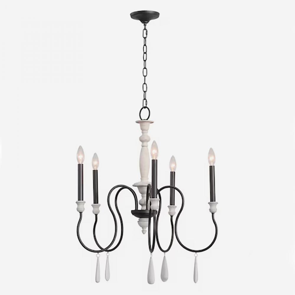 Brownell 24.5'' Wide 5-Light Chandelier - Anvil Iron