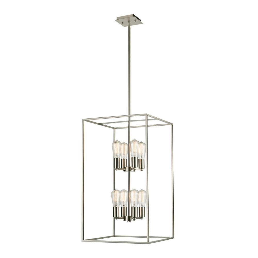 Thomas - Williamsport 17'' Wide 8-Light Pendant - Brushed Nickel