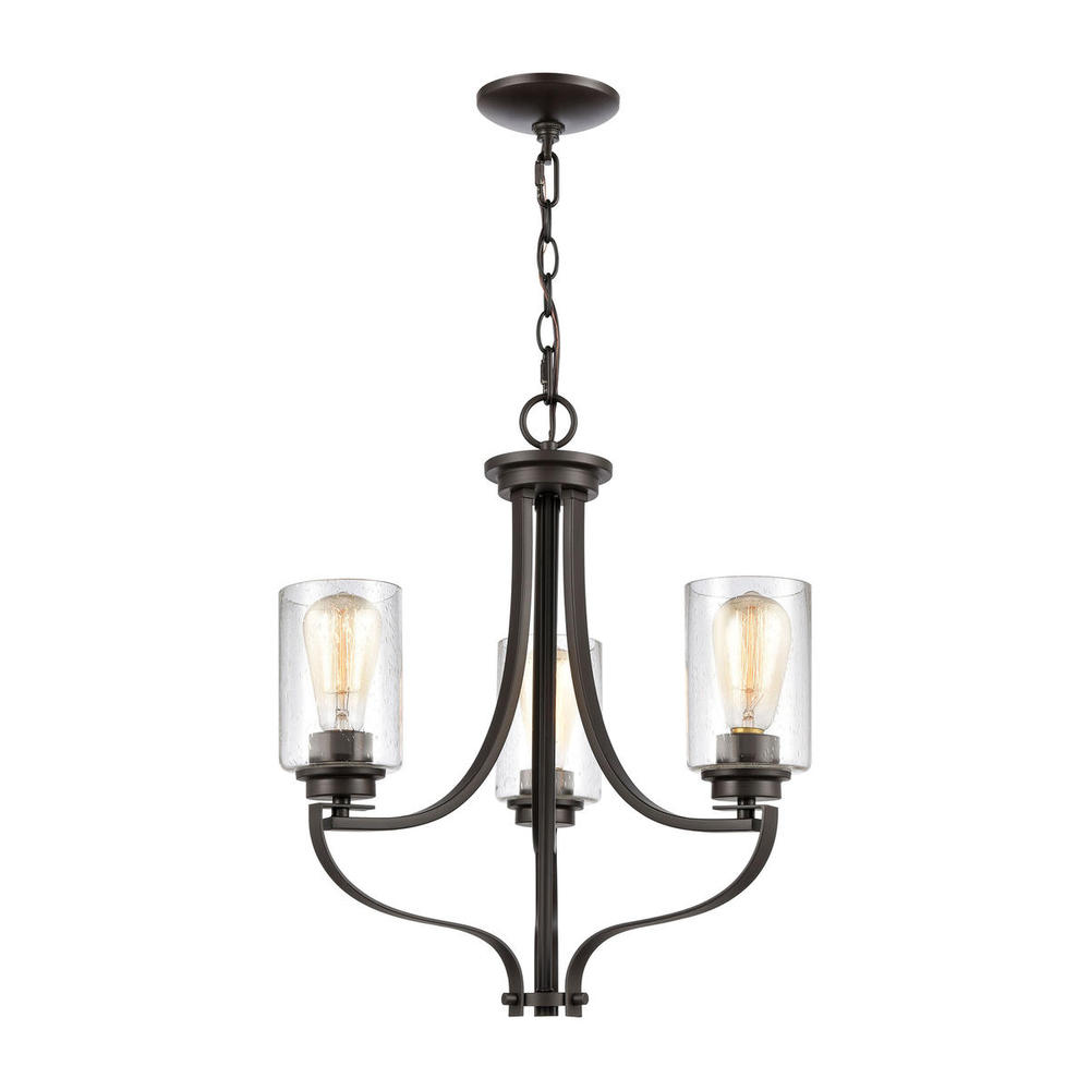 Thomas - Market Square 19'' Wide 3-Light Chandelier - Oil Rubbed Bronze