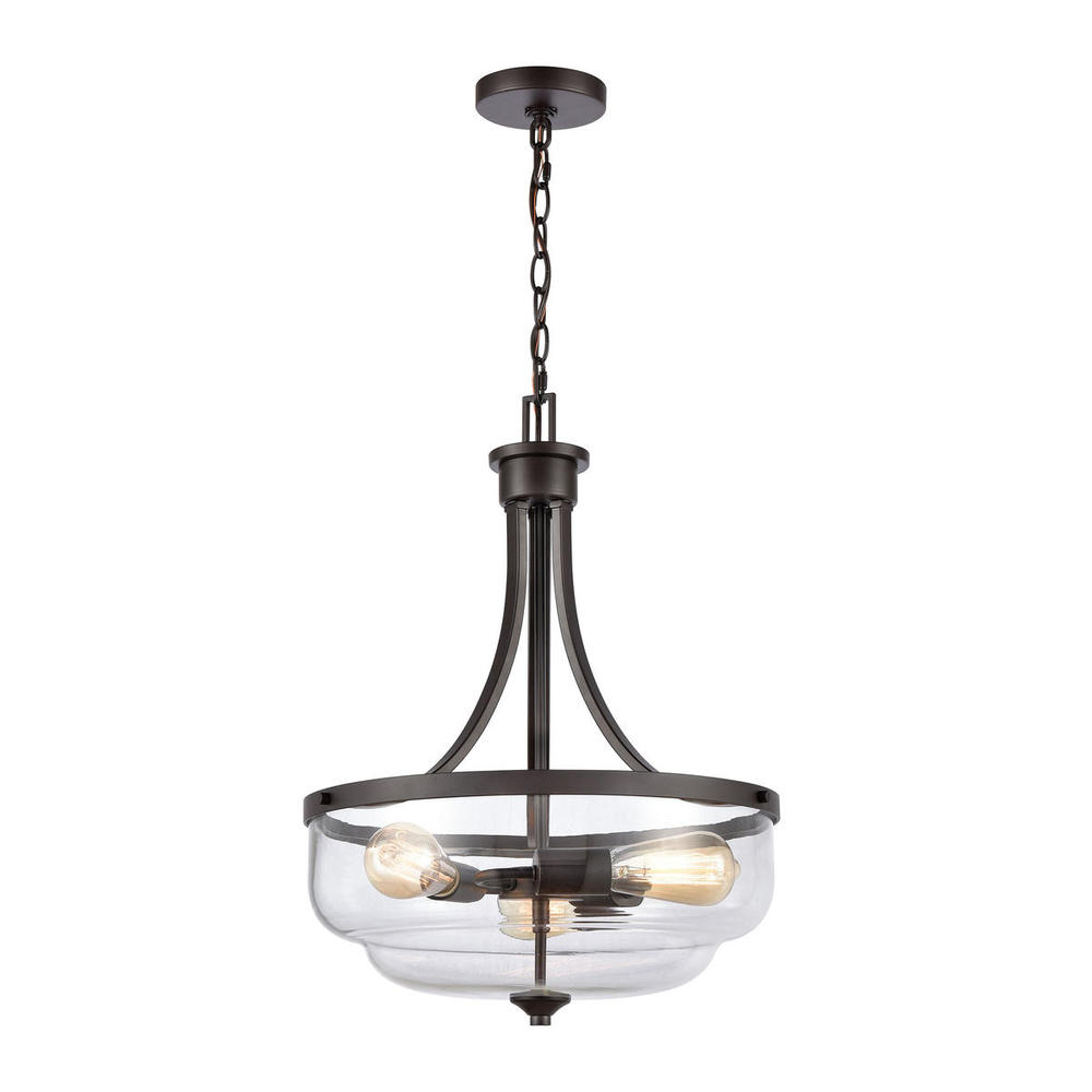 Thomas - Calistoga 17'' Wide 3-Light Pendant - Oil Rubbed Bronze