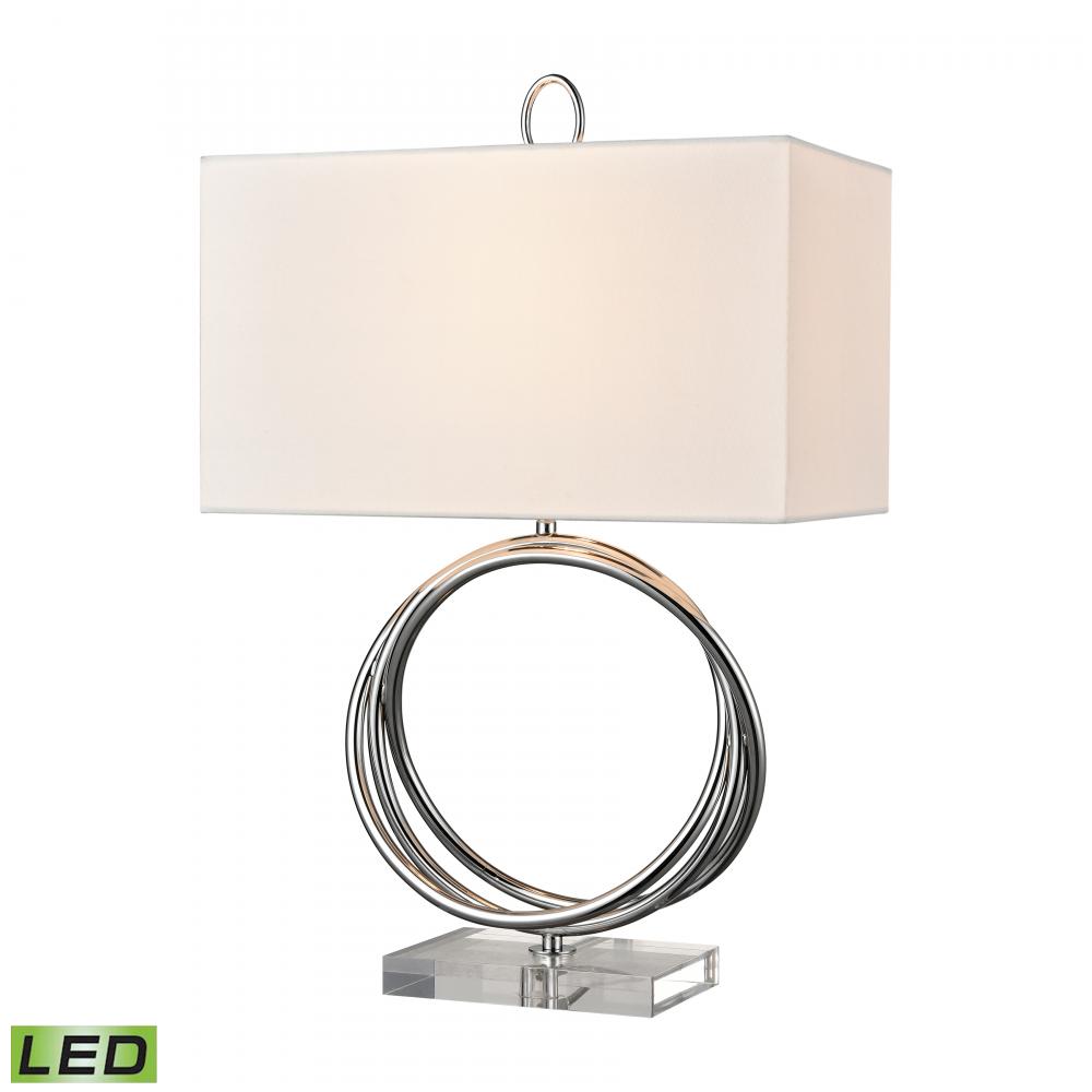 Eero 24'' High 1-Light Table Lamp - Chrome - Includes LED Bulb