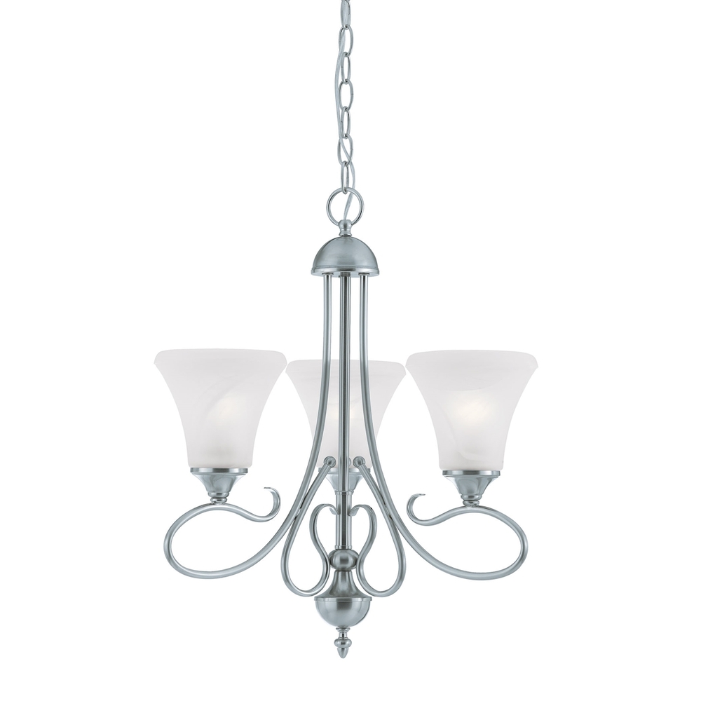 Thomas - Elipse 20'' Wide 3-Light Chandelier - Brushed Nickel