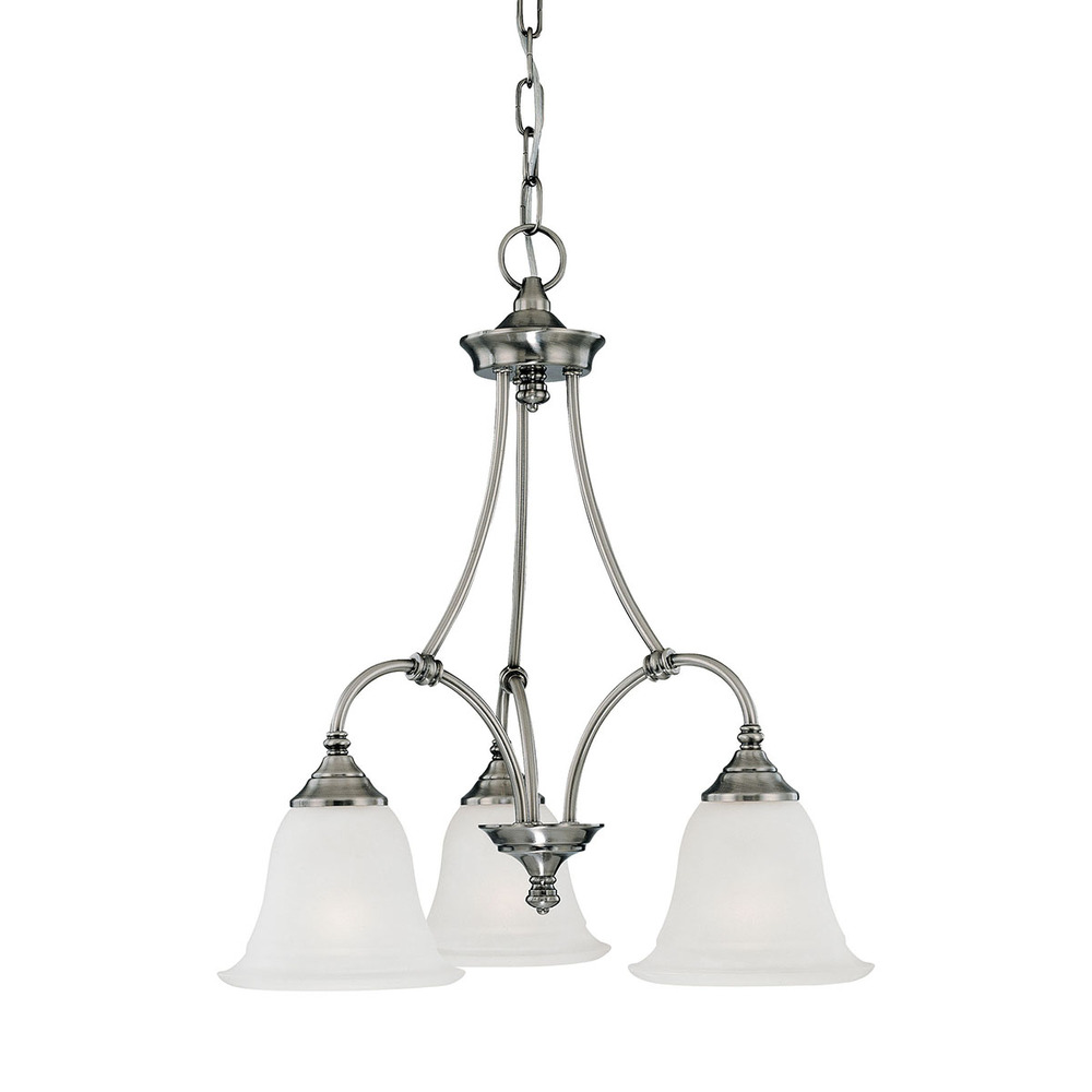 Thomas - Harmony 20'' Wide 3-Light Chandelier - Satin Pewter