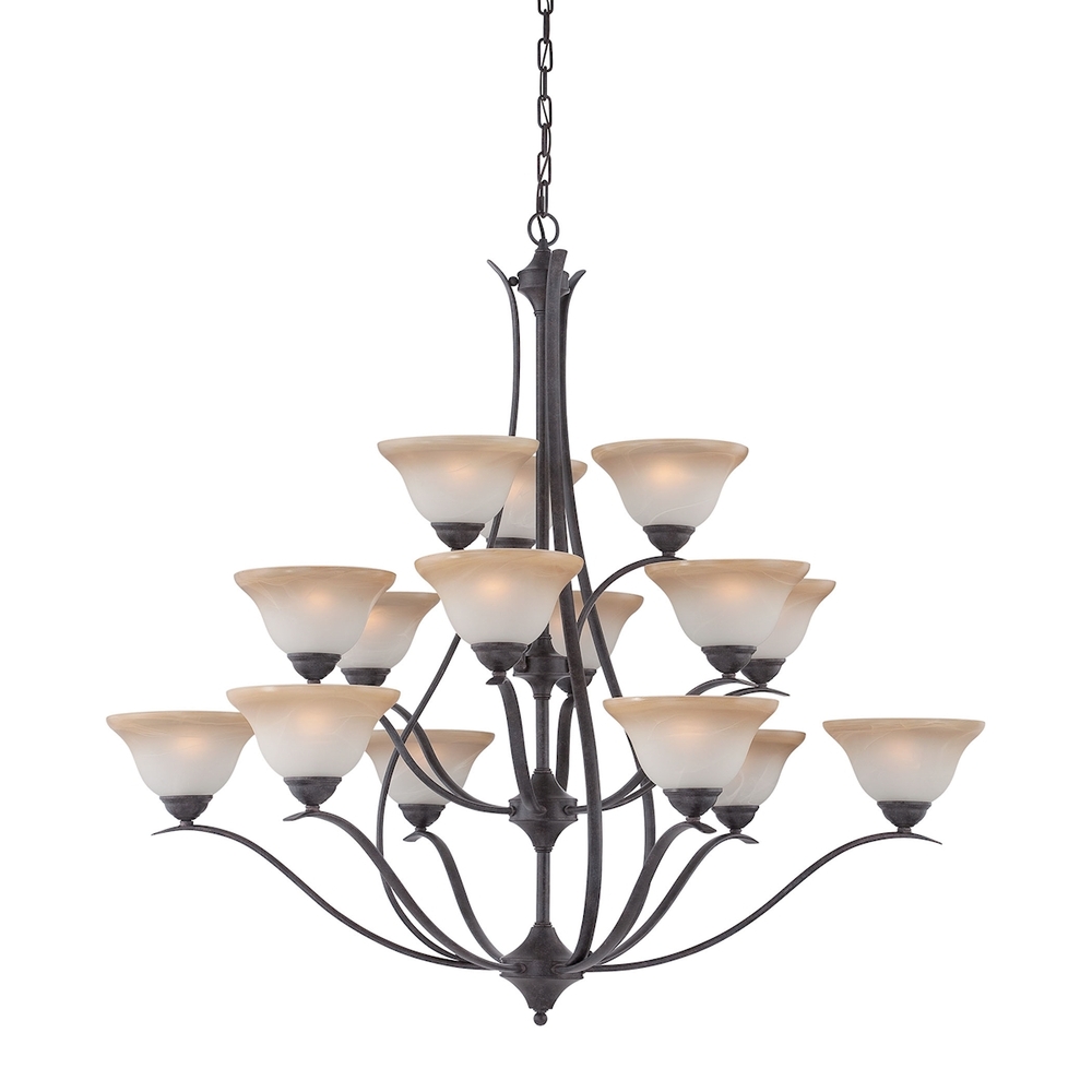 Thomas - Prestige 15-Light Chandelier in Sable Bronze