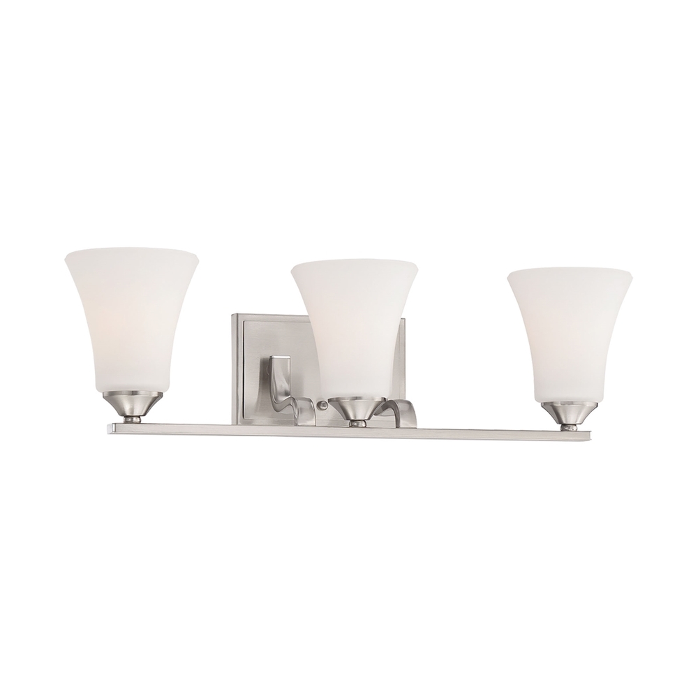 Thomas - Treme 23'' Wide 3-Light Vanity Light - Brushed Nickel