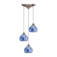 ELK Home 101-3BL - Mela 3 Light Pendant in Satin Nickel And Starbur