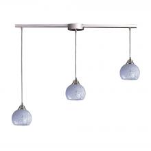 ELK Home 101-3L-SW - Mela 3 Light Pendant In Satin Nickel And Snow Wh