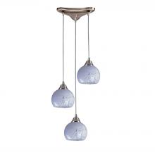 ELK Home 101-3SW - Mela 3 Light Pendant In Satin Nickel And Snow Wh