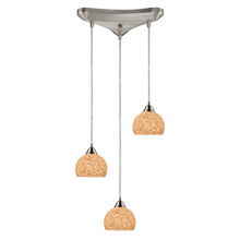 ELK Home 10143/3PW - Cira 3 Light Pendant In Satin Nickel And Pebbled