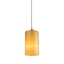 ELK Home 10169/1-LED - Coletta 1-Light Mini Pendant in Satin Nickel with Genuine Stone Shade - Includes LED Bulb