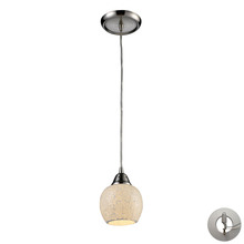 ELK Home 10208/1CLD-LA - Fission 1 Light Pendant In Satin Nickel And Clou