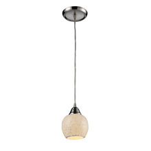 ELK Home 10208/1CLD - Fission 1 Light Pendant In Satin Nickel And Clou